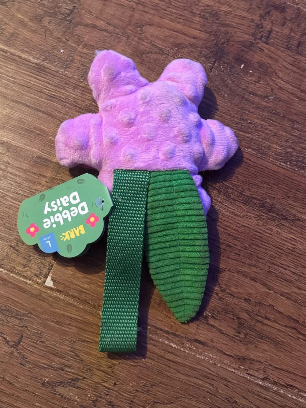 Bark Box Debbie Daisy L Flower Dog Toy NEW tug, thrash, crinkle, squeak